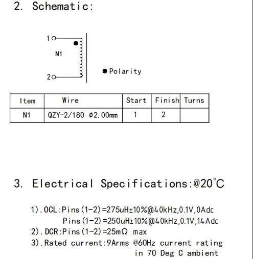 Ausgang Common Mode Choke Inductor für Automobil-AC/DC-Wandler