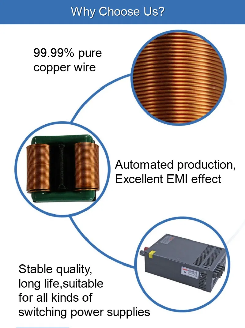 Ferrit-Spule Variable Induktor Rahmen Kern Common Mode Choke Induktoren