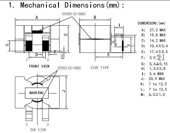 Stromversorgung verwendet Flachdraht Common Mode Choke Induktor für Leistungsumrichter