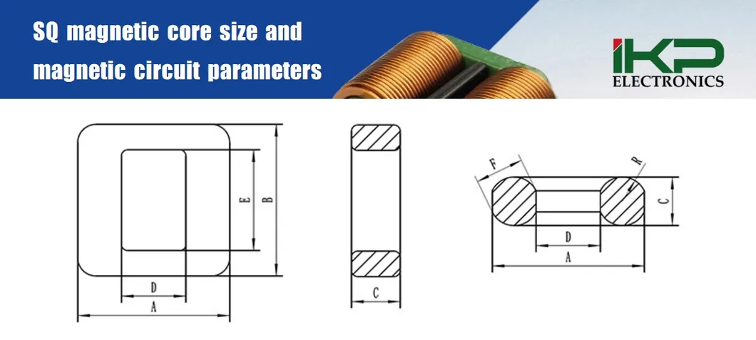 Sq3325-Serie Vertikal/Horizontal Ikp Quadratkern Common Mode Choke Coil