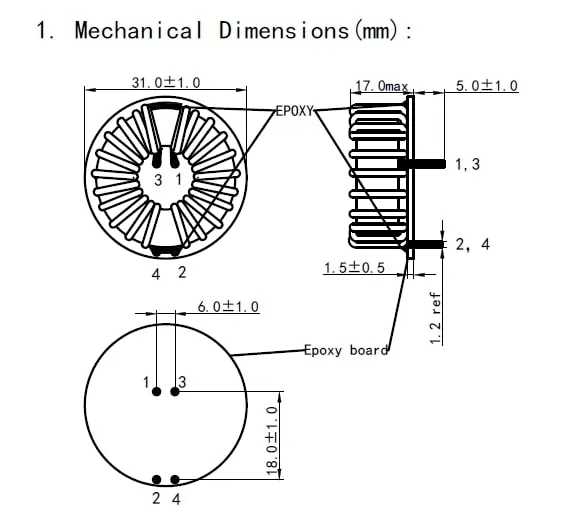 0.2mh Fabrikpreis Common Mode Choke Inductor mit CE/UL/RoHS-Zertifizierung