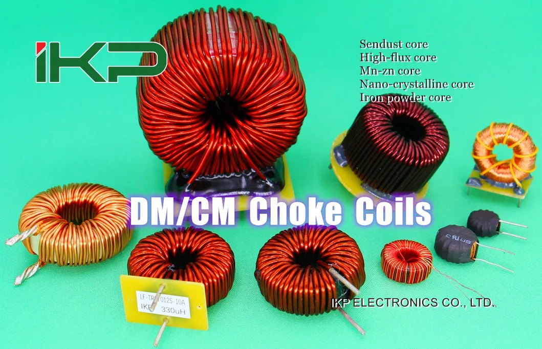 Vertikale Common Mode Choke Coil mit toroidalem Mn-Zn Ferritkern in Solar- und Windenergie
