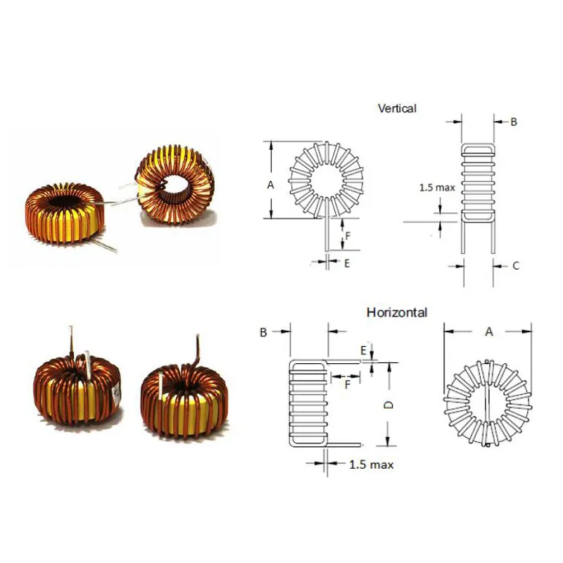 T5026-100uh Differential Mode Iron Powder Core Choke Coil