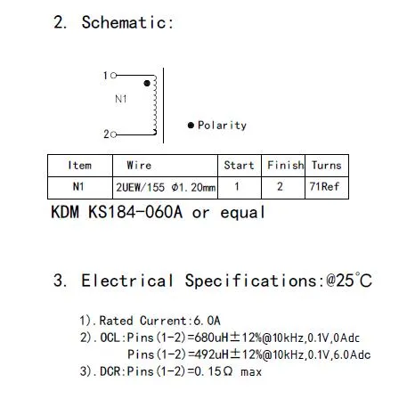 680uh kundenspezifischer Differenzialmodus-Schluck-Induktor mit Ce/UL/RoHS-Zertifizierung