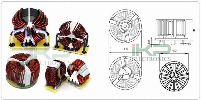 Zusammengestellte V/H/SMD Common Mode Choke mit Nanocrystalline Kernmaterial für EV/HEV