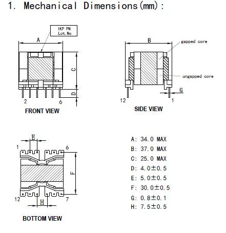 Pq32 Kernhochfrequenztransformator
