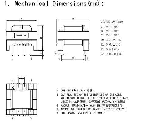 Schaltnetzteil-Transformator für DC-DC-Wandler