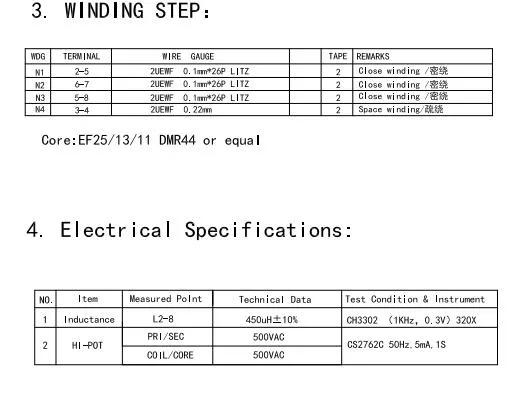 Ee 10 13 16 19 22 25 30 40 42 55 60 65 Transformator UL SGS RoHS-Zulassung für LED-Gleichrichter