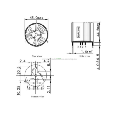 Custom V/H/SMD Common Mode Choke with Nanocrystalline Core Material for EV/HEV