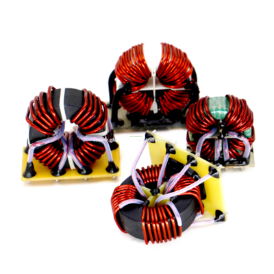 Customized 4 Phase Fixed Common Mode Power Line Choke Inductors for 4 Line applications mount on PCB