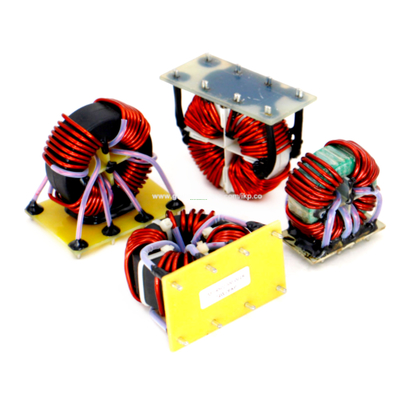 Customized 4 Phase Fixed Common Mode Power Line Choke Inductors for 4 Line applications mount on PCB
