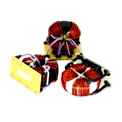 Customized 4 Phase Fixed Common Mode Power Line Choke Inductors for 4 Line applications mount on PCB