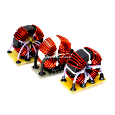 Customized 4 Phase Fixed Common Mode Power Line Choke Inductors for 4 Line applications mount on PCB