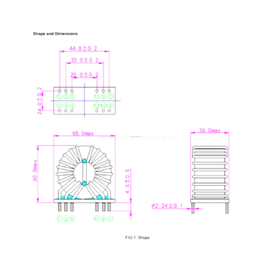 Common-mode Choke for Solar Energy, T5020 Core, 1mH 5mA, H Type